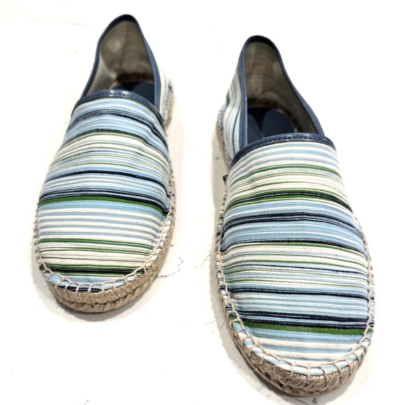 Zara Man Vintage Fabric Blue Striped Espadrilles Men’s Size 9.5 NWOT - Picture 3 of 12